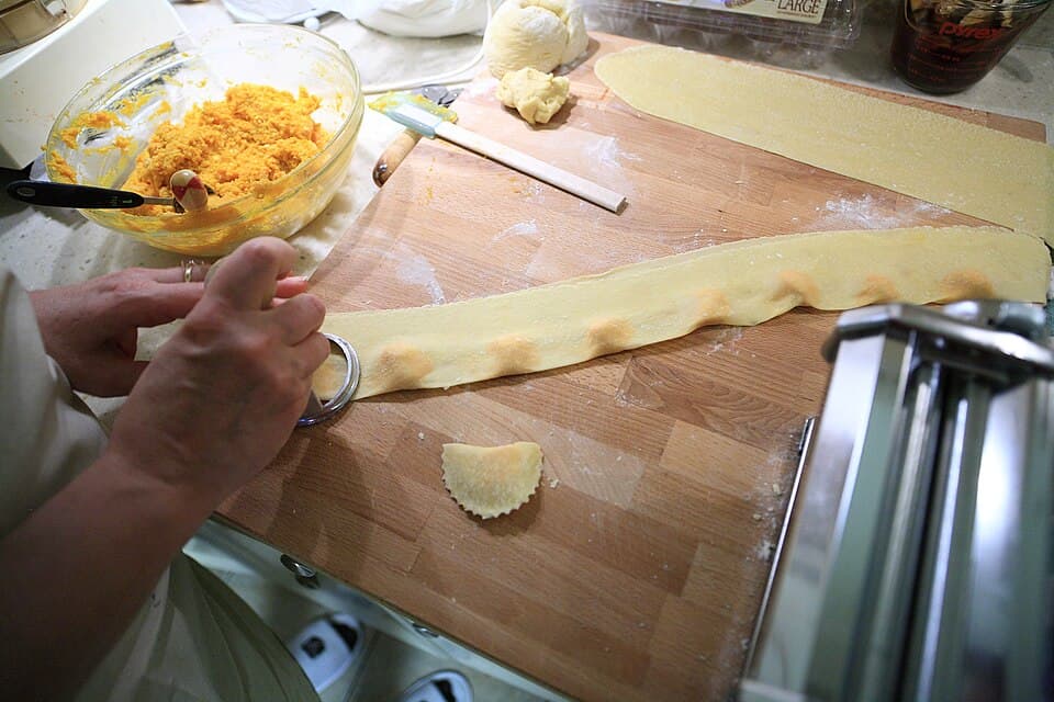 Sorrentinos de calabaza y queso