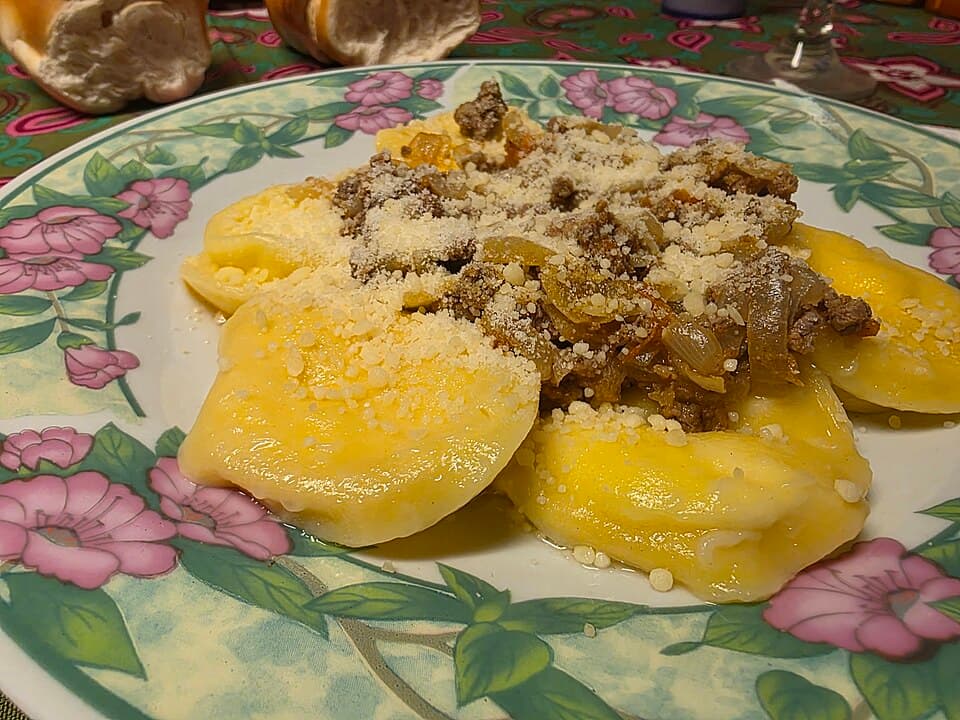 Sorrentinos de jamón y mozzarella